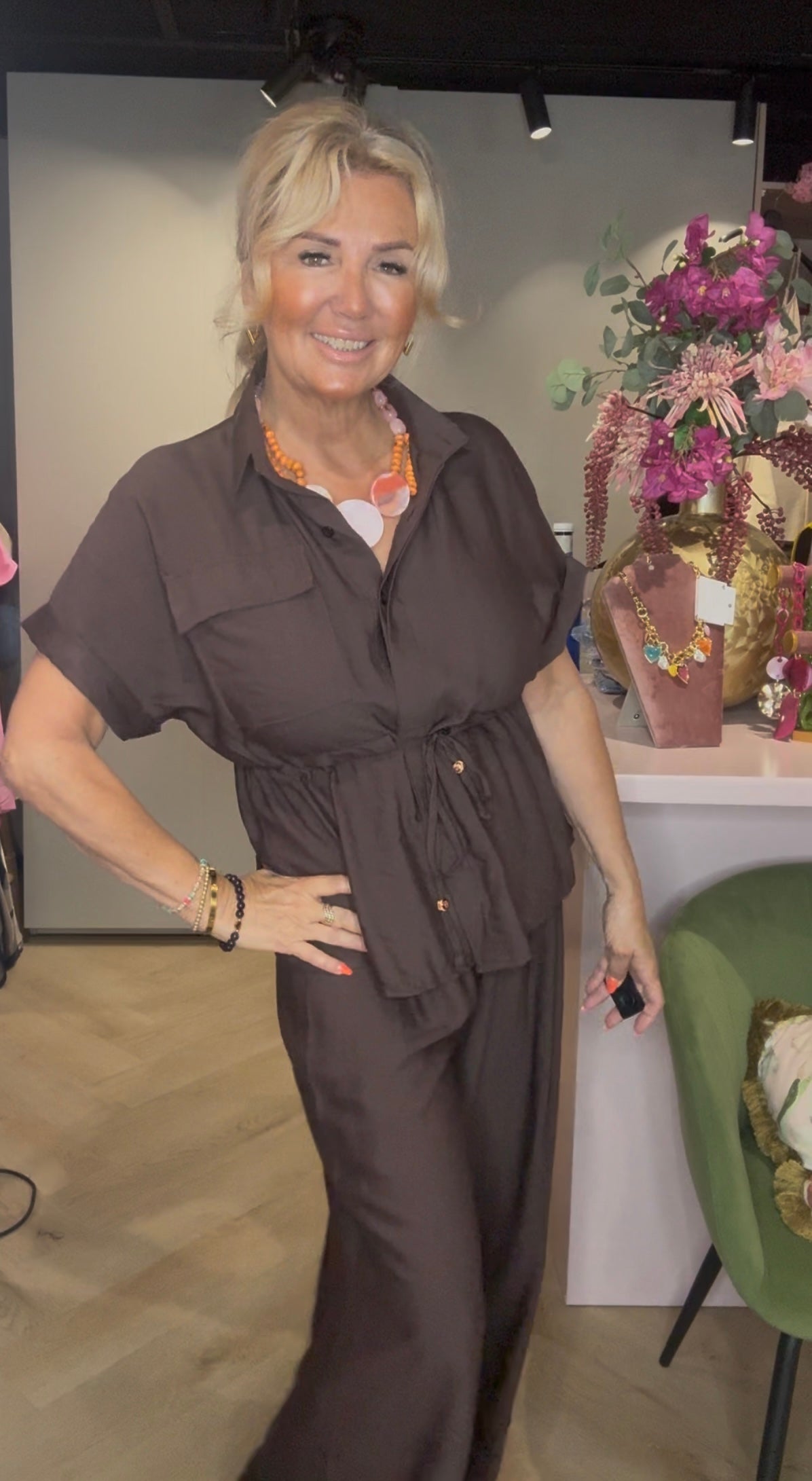 ✨ 2 Delige Set “ Jolijn ” Donker Bruin ✨